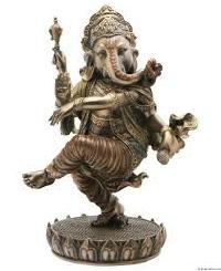 ganesha statue and nataraja statue etc.