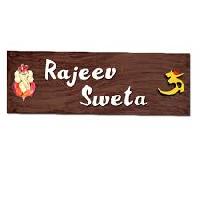 decorative wooden name plates