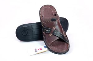 VAVAS CHARISMATIC MENS BROWN LEATHER SANDAL