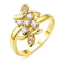 gold plated flower ring