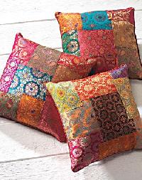 colored patchwork cushion covers