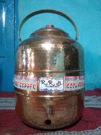 Copper Cylindrical Water Pot