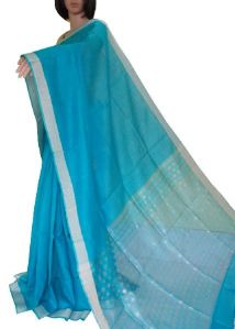 Dovi tusser zari pallu saree