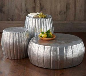 Hammered Drum Stools