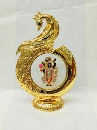 Gold Plated Shreenathji Car Stand