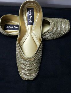 Golden glitter jutti