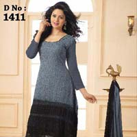 Grey Nazneen Churidar Suits