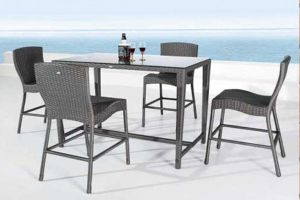 CASTORE OUTDOOR BAR STOOL SET