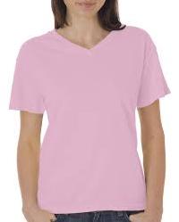 Piqment Dyed Ladies V Neck T Shirt