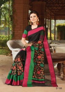 Chanderi Saree Black