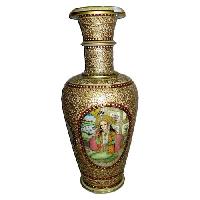 Big Marble Flower Pot Mughal Painting