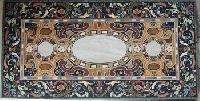 Brown Marble Inlay Table Tops