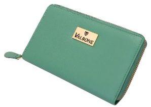 Green Womens Genuine Leather Wallets