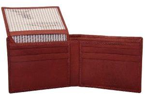 Valbone Men Red Brown Genuine Leather Wallet