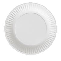 White paper plate