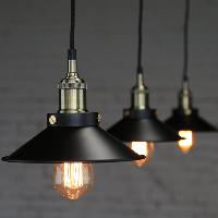 Black Vintage Industrial Style Ceiling Pendant Light Cafe +