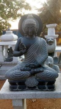 Stone Buddha 2.9 Feet Statue