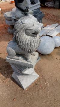 stone lion statue