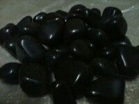 Polished Black Rudy Pebbles