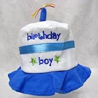 Boys 1st Birthday Fabric Cake Hat