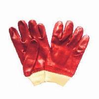 Red PVC Fully Dipped Gloves