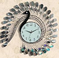 Peacock Design Metal Clock