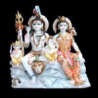 Shiv Family Marble Idol