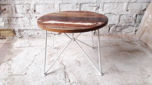 industrial round coffee table