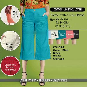 Cotton Linen Culottes