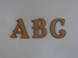 MDF Laser Cut Capital Alphabet Cutouts