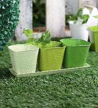 Green Planter Set of 3