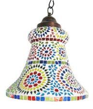 Multicolour Bell Mosaic Hanging Lamp