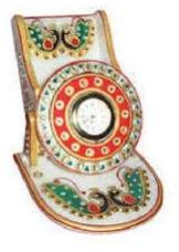 Marble Mobile Stand with Clock