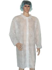 Nonwoven Lab Coat with Buttons