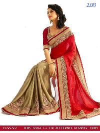 Designer Georgette saree with fancy blouse