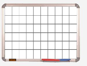 Magnetic White Grid Board