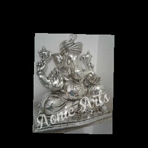 Silver Inlay Ganesh Statues