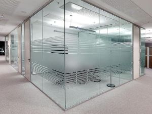 Frameless Glass Partition Fabrication