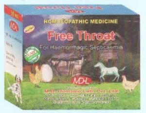 Free Throat Mixture Homeopathic Veterinary Medicines