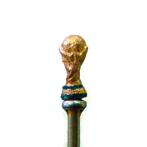 micro football world cup statue