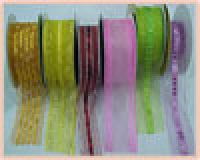 Metallic jacquard ribbon