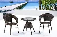 PE Rattan Chair and Table