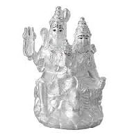 Silver Idol (shiv And Parvati )