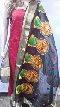 Unstitched Designer Chanderi Silk Embroidery Suits