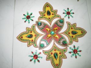 designer wooden rangoli