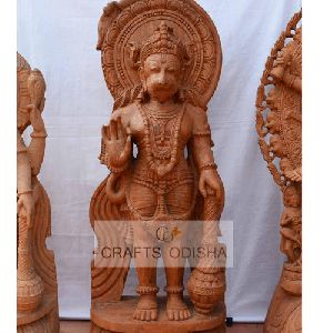 Sandstone Hanuman standing statue