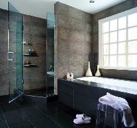 Bathroom Stained Toughened Glass Windows