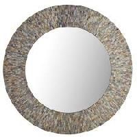 Maple Round Mirror