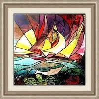 Jungle Fire Stained Glass Painting