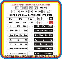 Power Transformer Marking Plates